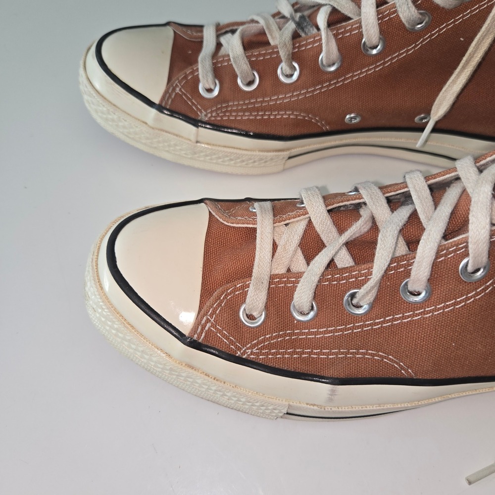 Converse Chuck 70 Hi Top Sneakers Teak Brown Canvas Mens 8 A04588C - Picture 4 of 9